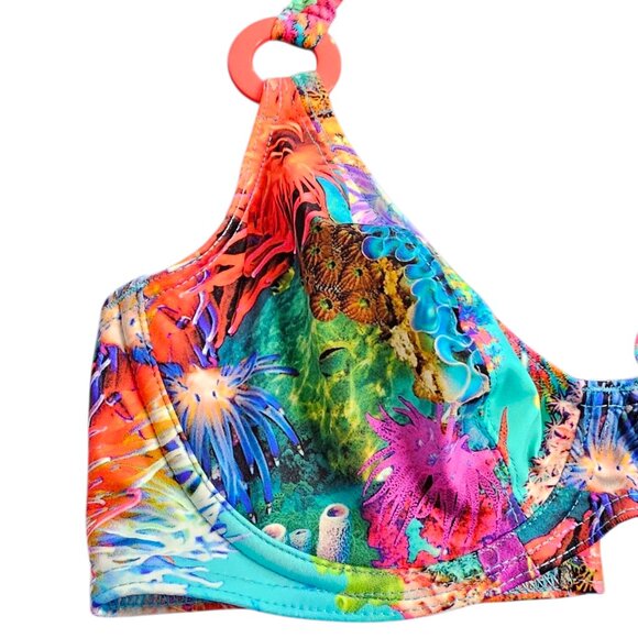 Freya Under The Sea Triangle Underwire Bikini Top, Unpadded, Resort, Size 32DD - Picture 4 of 7